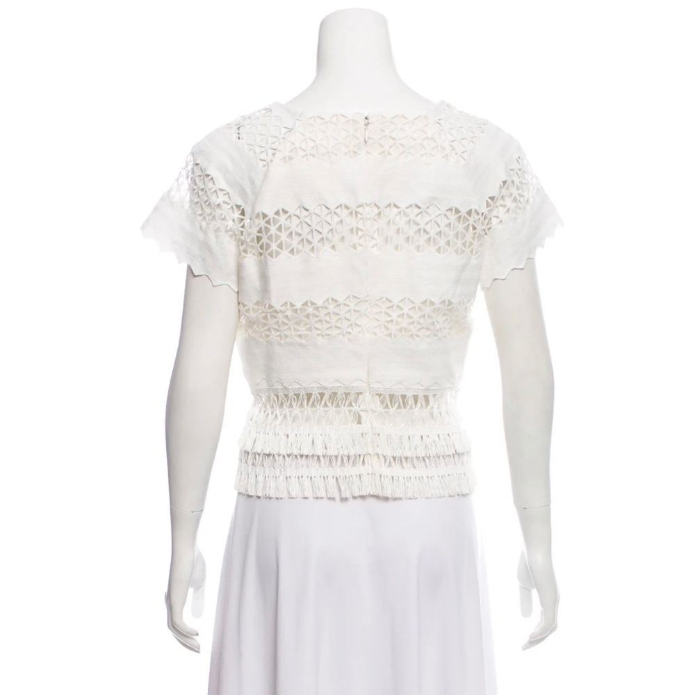 Jonathan Simkhai Mechanical Macrame Lace Fringe T… - image 3